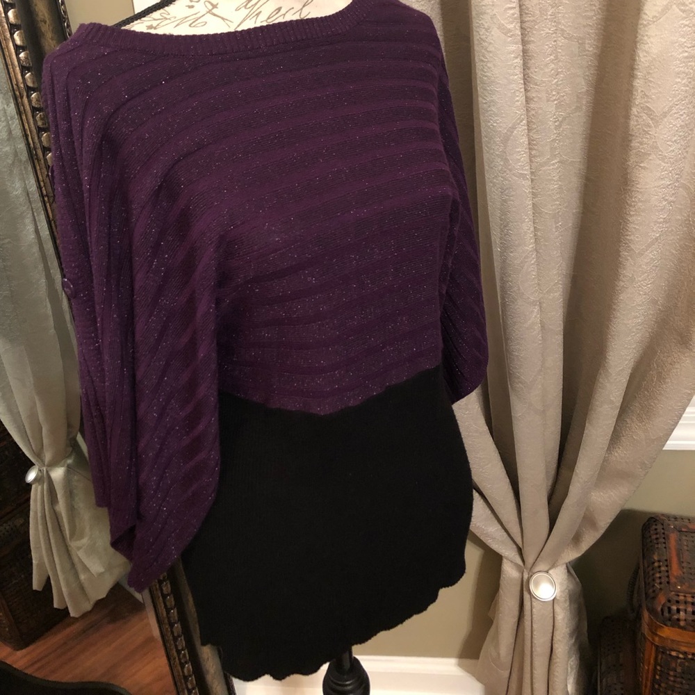 Joseph A. Purple and Black Sweater